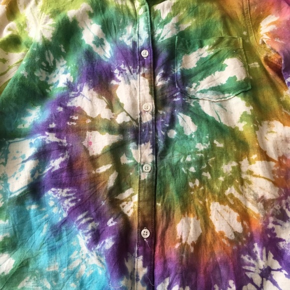 tie dye button up - Picture 3 of 4
